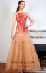 Sana Sabini 9348 Red Nude Front Evening Dress
