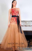 Sana Sabini 9348 Red Nude Front Evening Dress