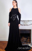Sana Sabini 9349 Black White Front Evening Dress