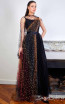 Sana Sabini 9351 Black Front Evening Dress