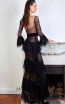 Sana Sabini 9353 Black Nude Back Evening Dress