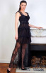 Sana Sabini 9355 Black Front Evening Dress