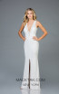 Scala 48984 Ivory Front Evening Dress