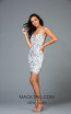 Scala 48891 Ivory Silver Front Cocktail Dress