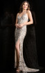 Scalla 48679 Champagne Front Evening Dress