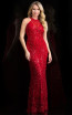 Scala 48690 Red Front Evening Dress