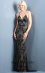 Scala 48710 Black Nude Front Evening Dress