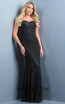 Scala 48791 Black Front Evening Dress