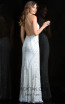 Scala 48793 Ivory Silver Back Evening Dress