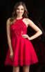 Scala 48813 Red Front Evening DressB