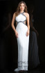 Scala 48826 Ivory Black Front Evening Dress