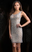 Scala 48847 Lead Silver Front Evening Dress