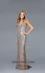 Scala 48937 Lead Silver Front Evening Dress
