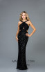 Scala 48944 Black Front Evening Dress