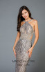 Scala 48944 Lead Silver Front Evening Dress