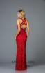 Scala 48946 Red Back Evening Dress