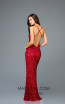 Scala 48949 Red Back Evening Dress