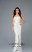 Scala 48950 Ivory Silver Front Evening Dress
