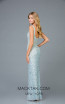 Scala 48961 Ice Blue Silver Back Evening Dress