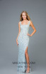 Scala 48961 Ice Blue Silver Front Evening Dress