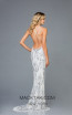 Scala 48710 Ivory Silver Back Evening Dress
