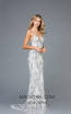 Scala 48710 Ivory Silver Front Evening Dress