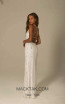 Scala 60102 Ivory Silver Back Dress