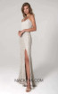 Scala 60125 Light Gray Pearl Front Dress