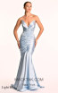 Stephanie Light Blue Satin Dress