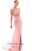 Tarik Ediz 93412 Dusty Rose Front Evening Dress