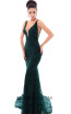 Tarik Ediz 93455 Emerald Front Evening Dress