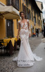 Tarik Ediz 93601 Ivory Front Evening Dress