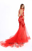 Tarik Ediz 93601 Red Back Evening Dress