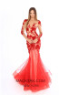 Tarik Ediz 93601 Red Front Evening Dress