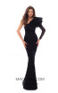 Tarik Ediz 93610 Black Front Evening Dress
