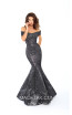 Tarik Ediz 93622 Navy Front Evening Dress