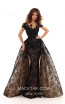 Tarik Ediz 93627 Black Front Evening Dress