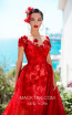 Tarik Ediz 93627 Red Front Evening Dress