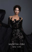 Tarik Ediz 93630 Black Front Evening Dress