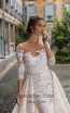 Tarik Ediz 93633 Ivory Front Evening Dress