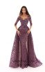 Tarik Ediz 93633 Lavender Front Evening Dress