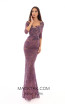 Tarik Ediz 93633 Lavender Front Evening Dress