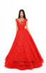 Tarik Ediz 93637 Red Front Evening Dress