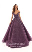 Tarik Ediz 93649 Lavender Front Evening Dress