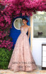 Tarik Ediz 93654 Dusty Rose Front Evening Dress