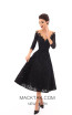 Tarik Ediz 93684 Black Front Evening Dress