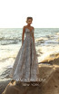 Tarik Ediz 93688 Silver Front Evening Dress