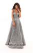 Tarik Ediz 93688 Silver Front Evening Dress