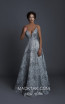 Tarik Ediz 93688 Silver Front Evening Dress