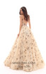 Tarik Ediz 93704 Ivory Gold Back Evening Dress